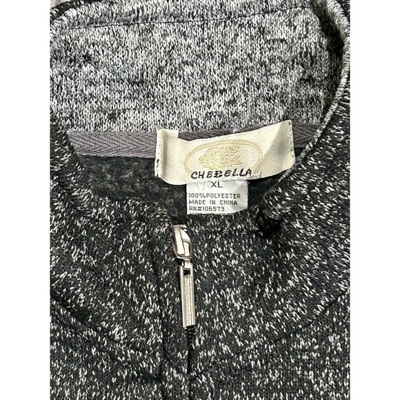 Chebella Women's jacket‎ Vest Size XL Mock Neck Full Zip Heathered Black - Picture 3 of 3